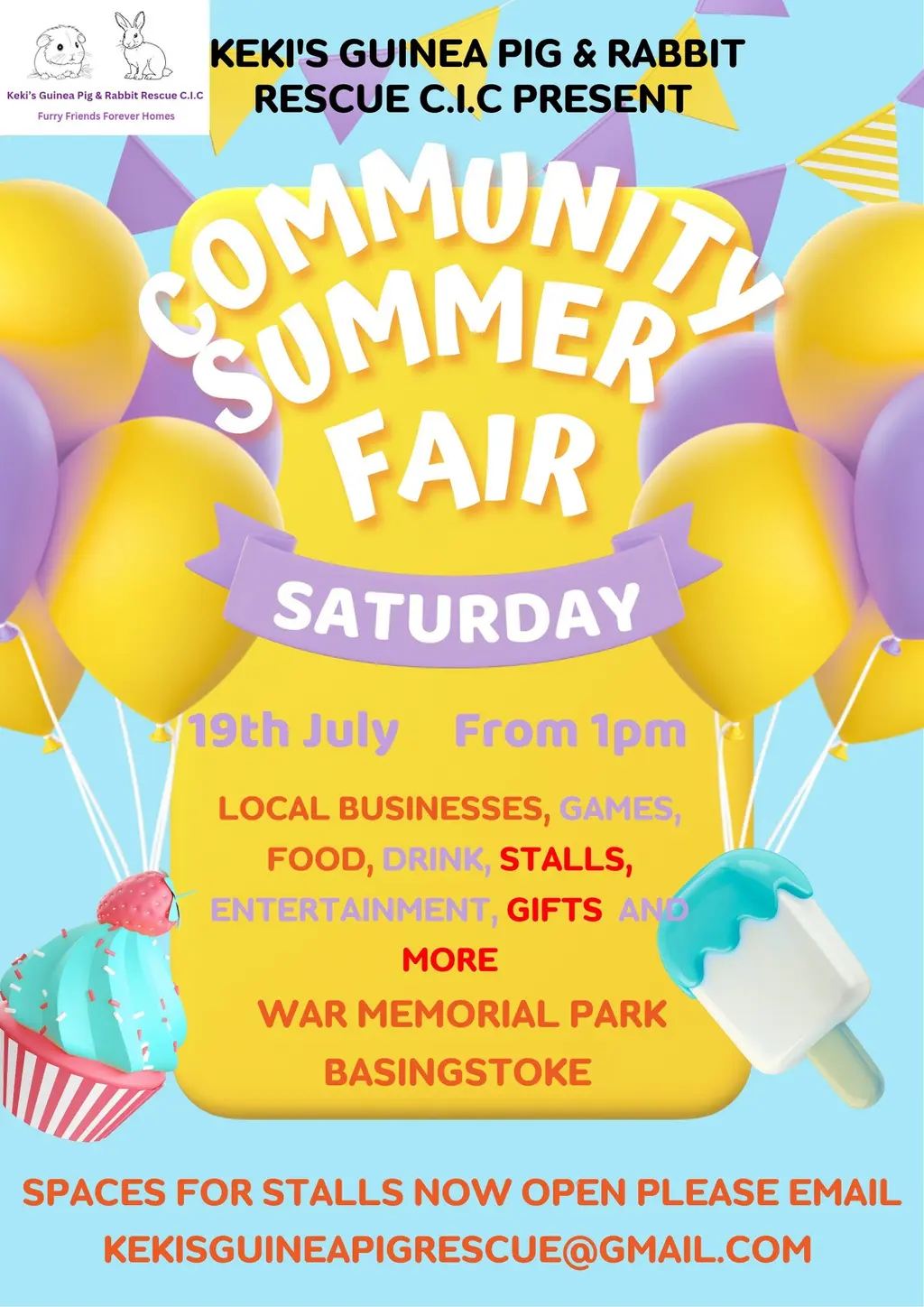 Community Summer Fayre – Sat 19 July poster