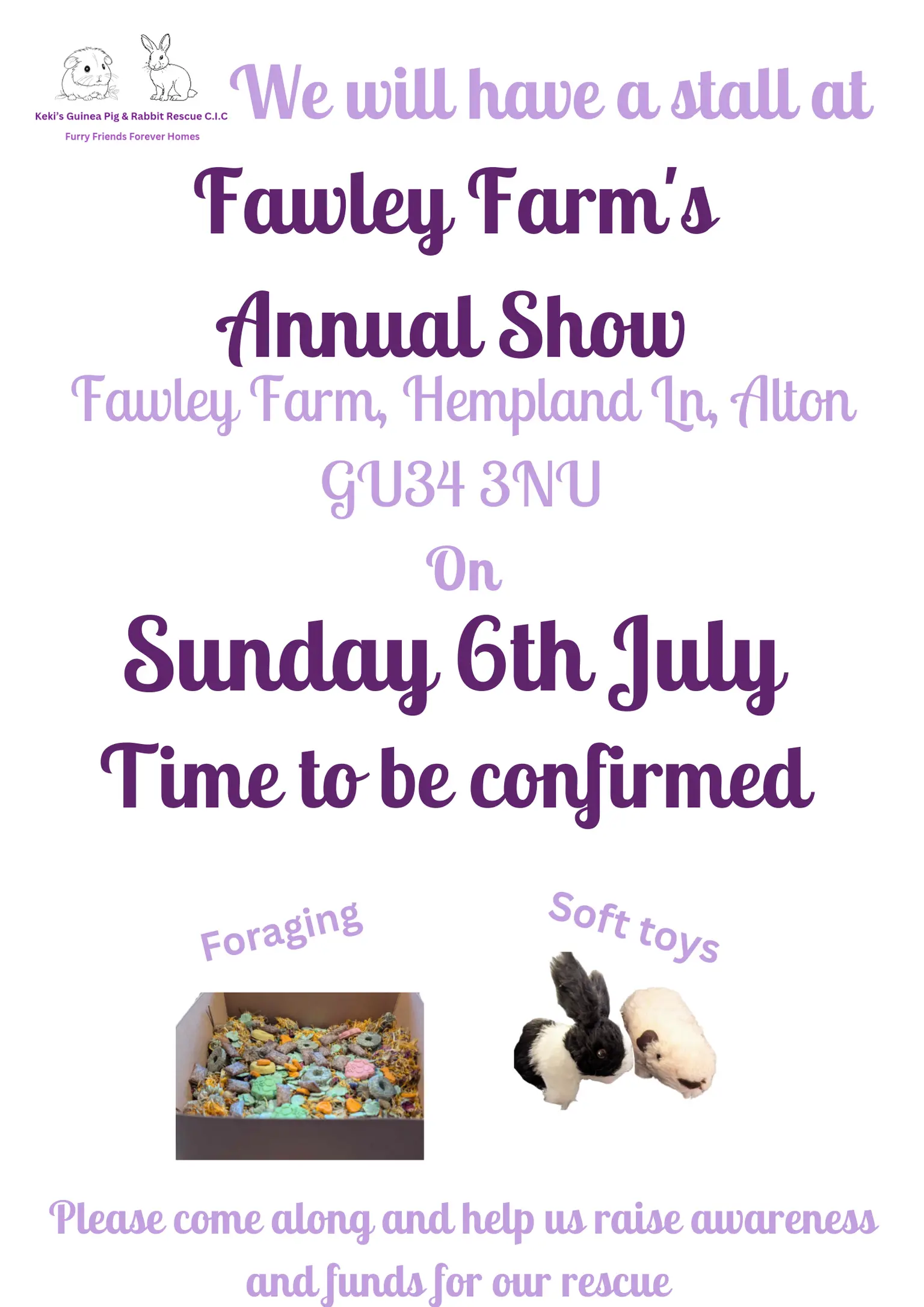 Fawley Farm Annual Show – 6th July poster