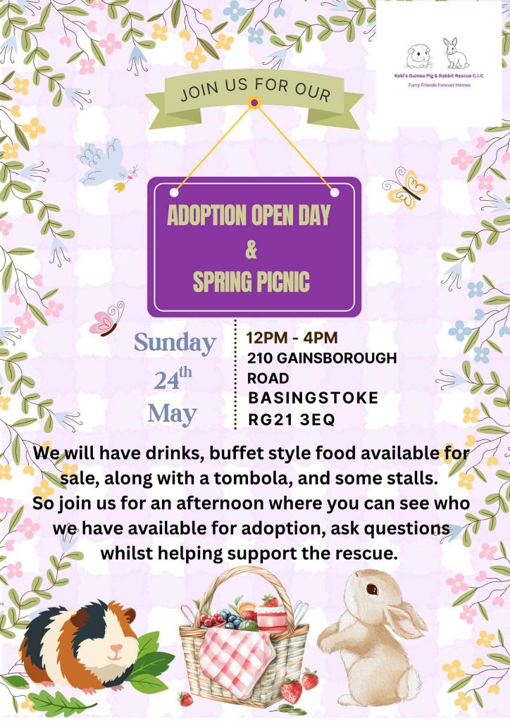 Event: Adoption Open Day and Spring Picnic, Sunday 24th May